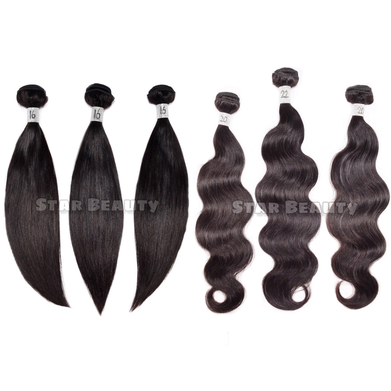 8A SILVER BRAZILIAN 3 BUNDLE DEAL - Straight