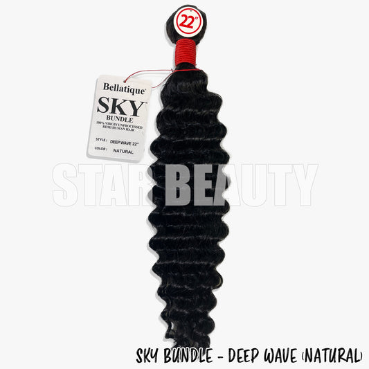 SKY 100% Virgin Human Hair Single Bundle - Deep Wave (10"- 24")