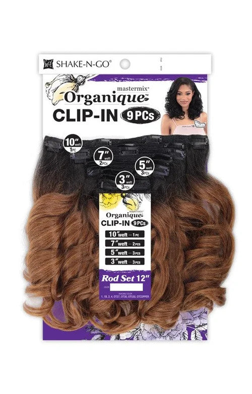 SHAKE N GO Organique Mastermix Synthetic Clip In Extension 9pcs - Rod Set 12"