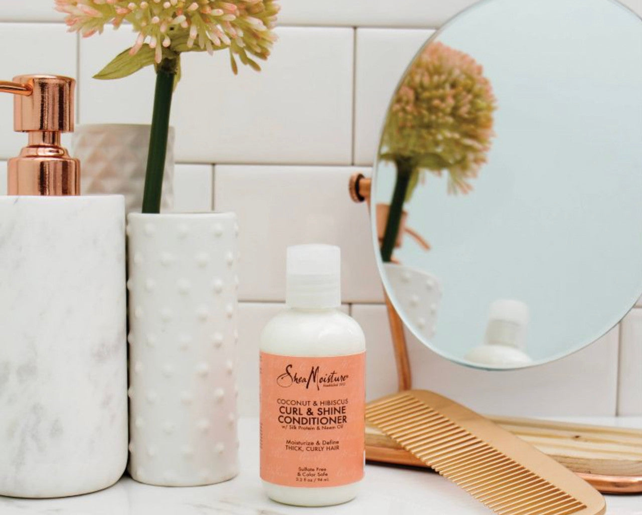 Shea Moisture Coconut & Hibiscus Curl & Shine Conditioner Travel Size (3.2 oz)