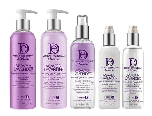 Design Essentials Agave & Lavender Moisturizing Blow-Dry & Styling Primer (Step 3)
