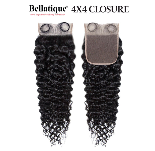 15A BELLATIQUE 100% Virgin Hair 4x4 Closure - Bohemian Curl (12"- 20")