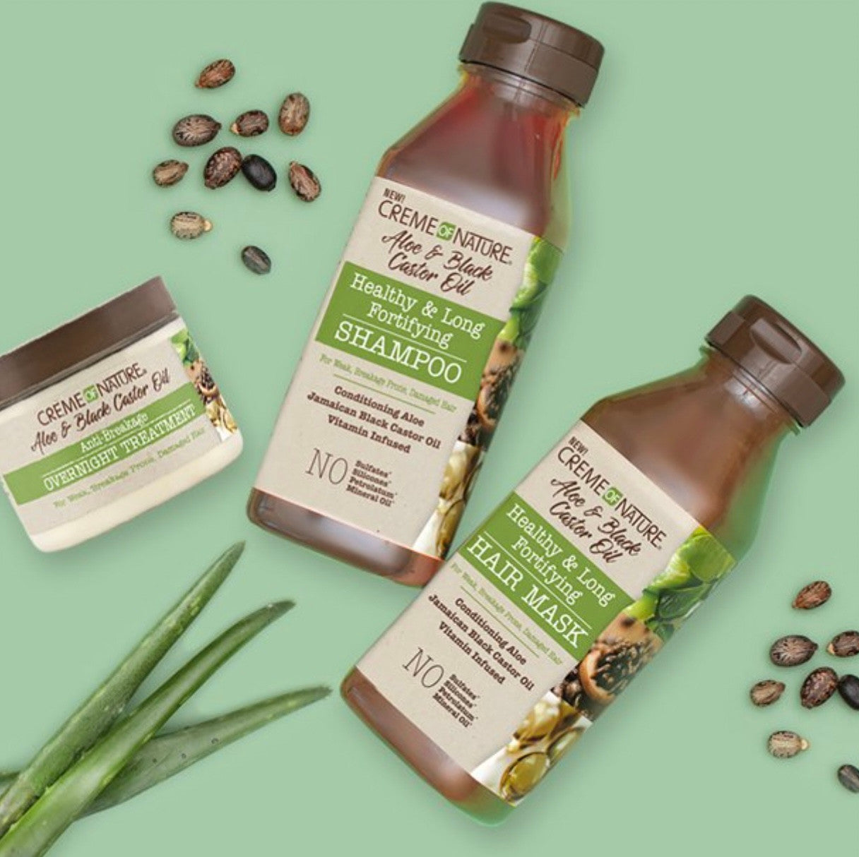 Creme of Nature Aloe & Black Castor Oil Healthy & Long Fortifying Shampoo