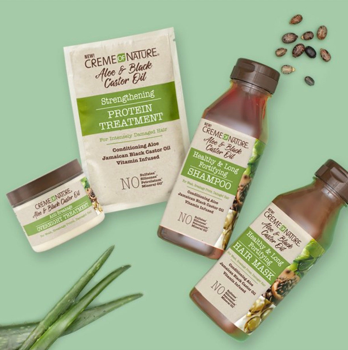 Creme of Nature Aloe & Black Castor Oil Strengthening Protein Treatment