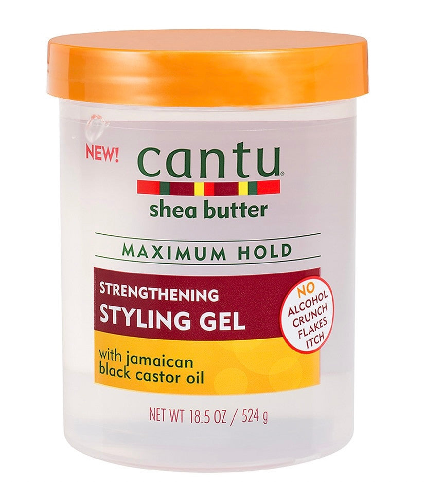 Cantu Shea Butter for Natural Hair Maximum Hold Strengthening Styling Gel