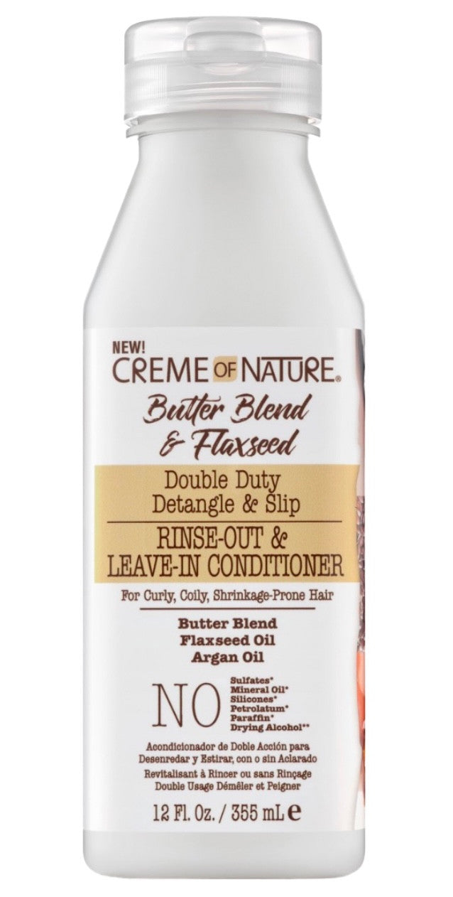 Creme of Nature Butter Blend & Flaxseed Rinse-Out Leave-In Conditioner