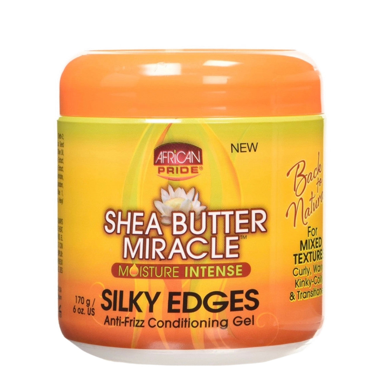 African Pride Shea Miracle Moisture Intense Silky Edges Anti-Frizz Conditioning Gel