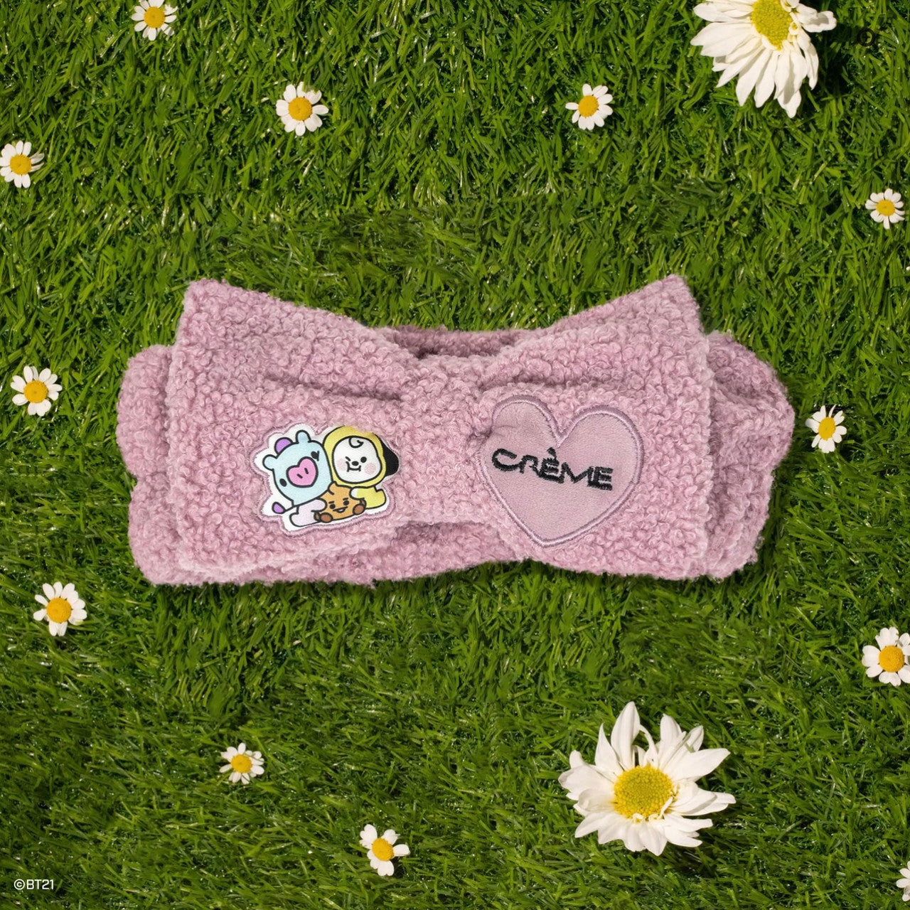 THE CREME SHOP BT21 BABY Plush Spa Teddy Headyband - Lavender Fluff