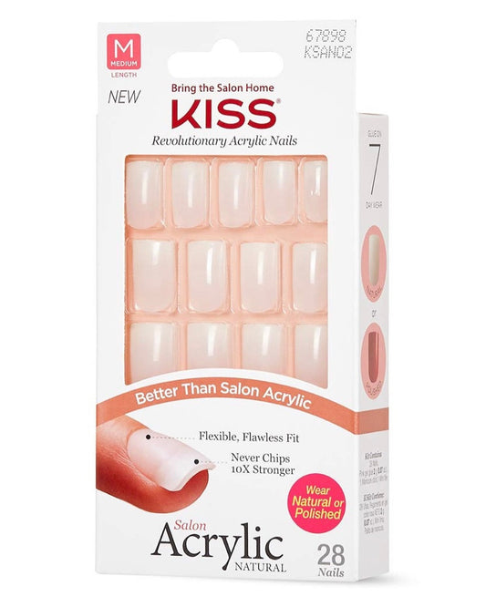 KISS Salon Acrylic Natural Nails 28pc - Euphoria
