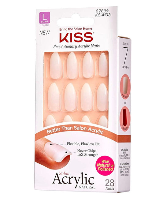 KISS Salon Acrylic Natural Nails 28pc - FORBIDDEN