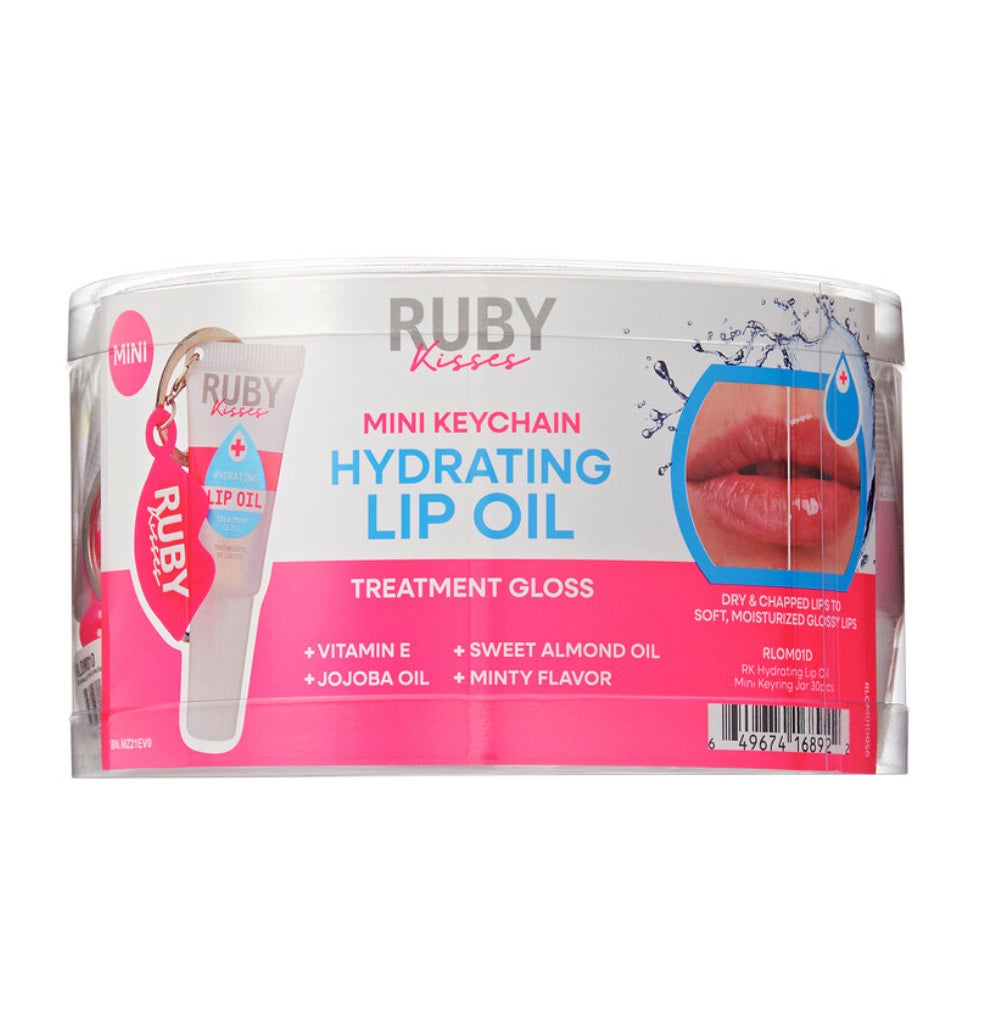 Ruby Kisses Lip Oil Mini Key Ring