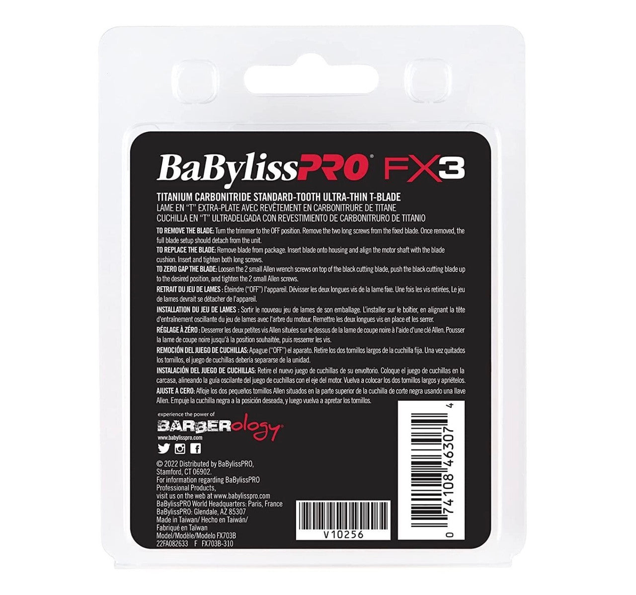 BaBylissPRO FX3 Replacement T-Blade Titanium Carbon Nitride - FX703B