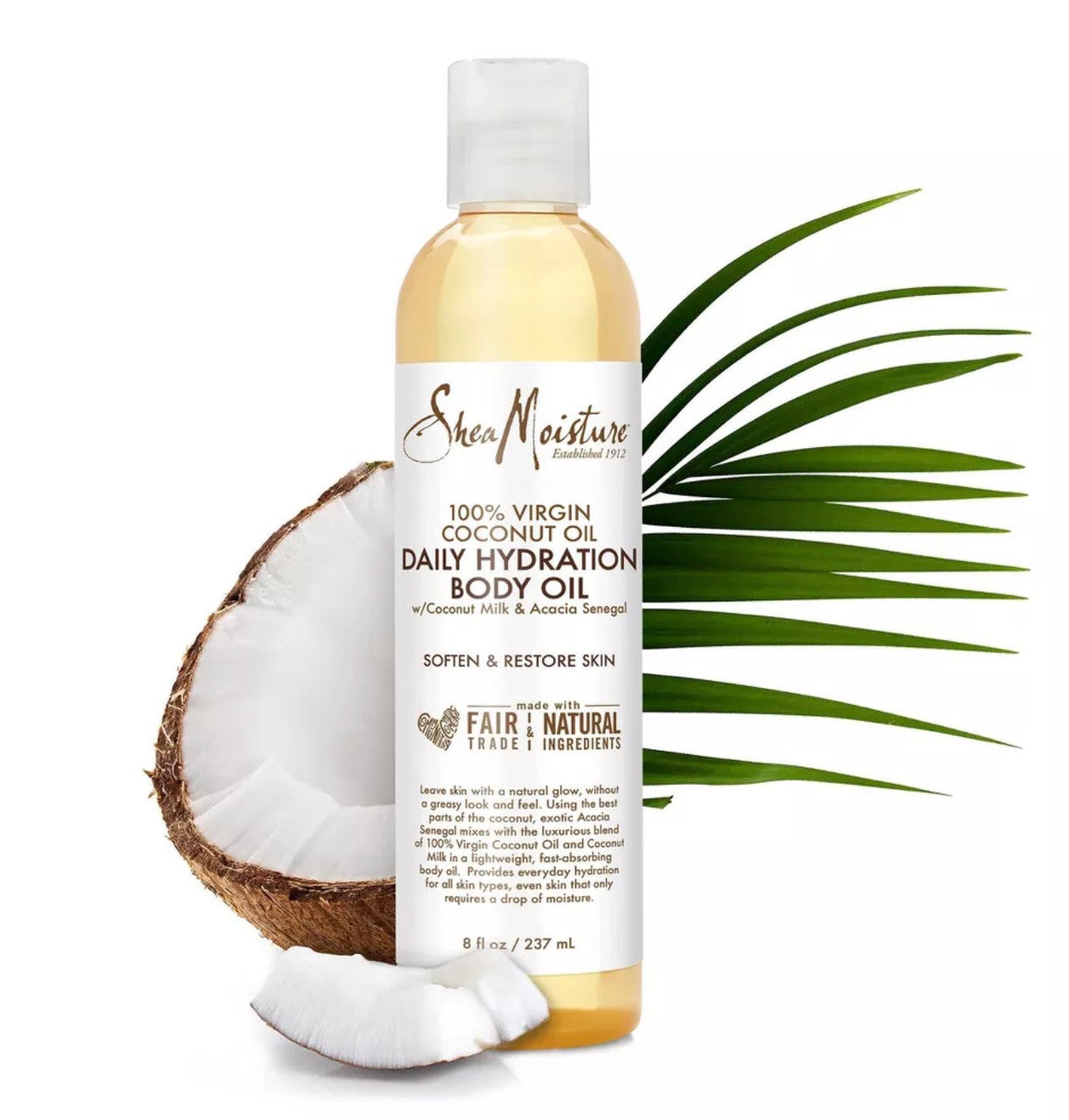 SheaMoisture 100% Virgin Coconut Oil Daily Hydration Coconut Body Oil (8oz)