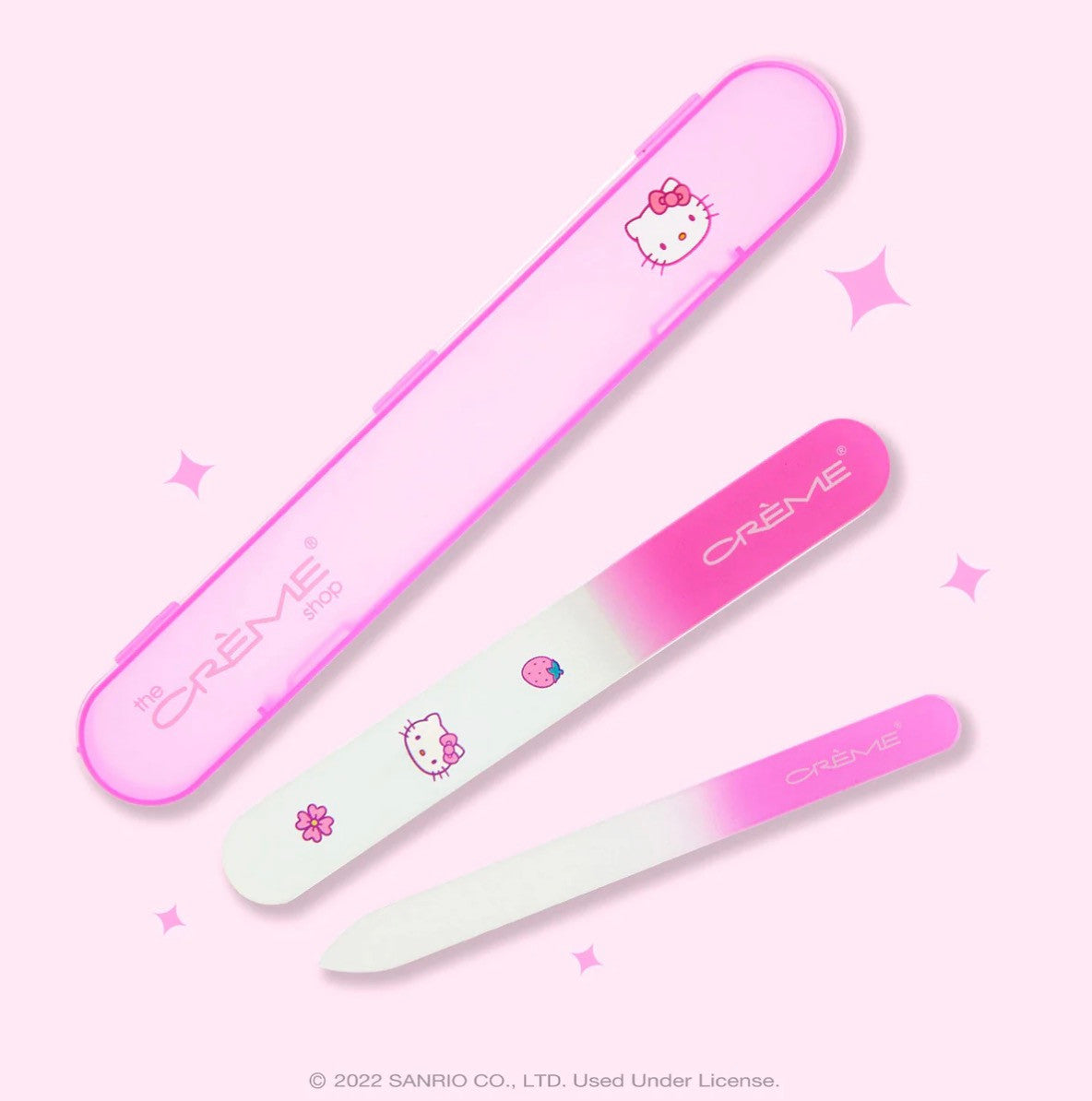 THE CREME SHOP x Hello Kitty Premium Glass Nail File Set (Pink)