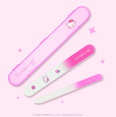 THE CREME SHOP x Hello Kitty Premium Glass Nail File Set (Pink)
