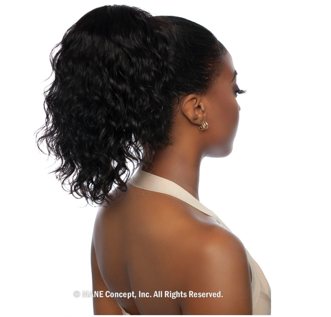 MANE CONCEPT Pristine 100% Human Hair - DEEP WAVE DRAWSTRING PONYTAIL 12"
