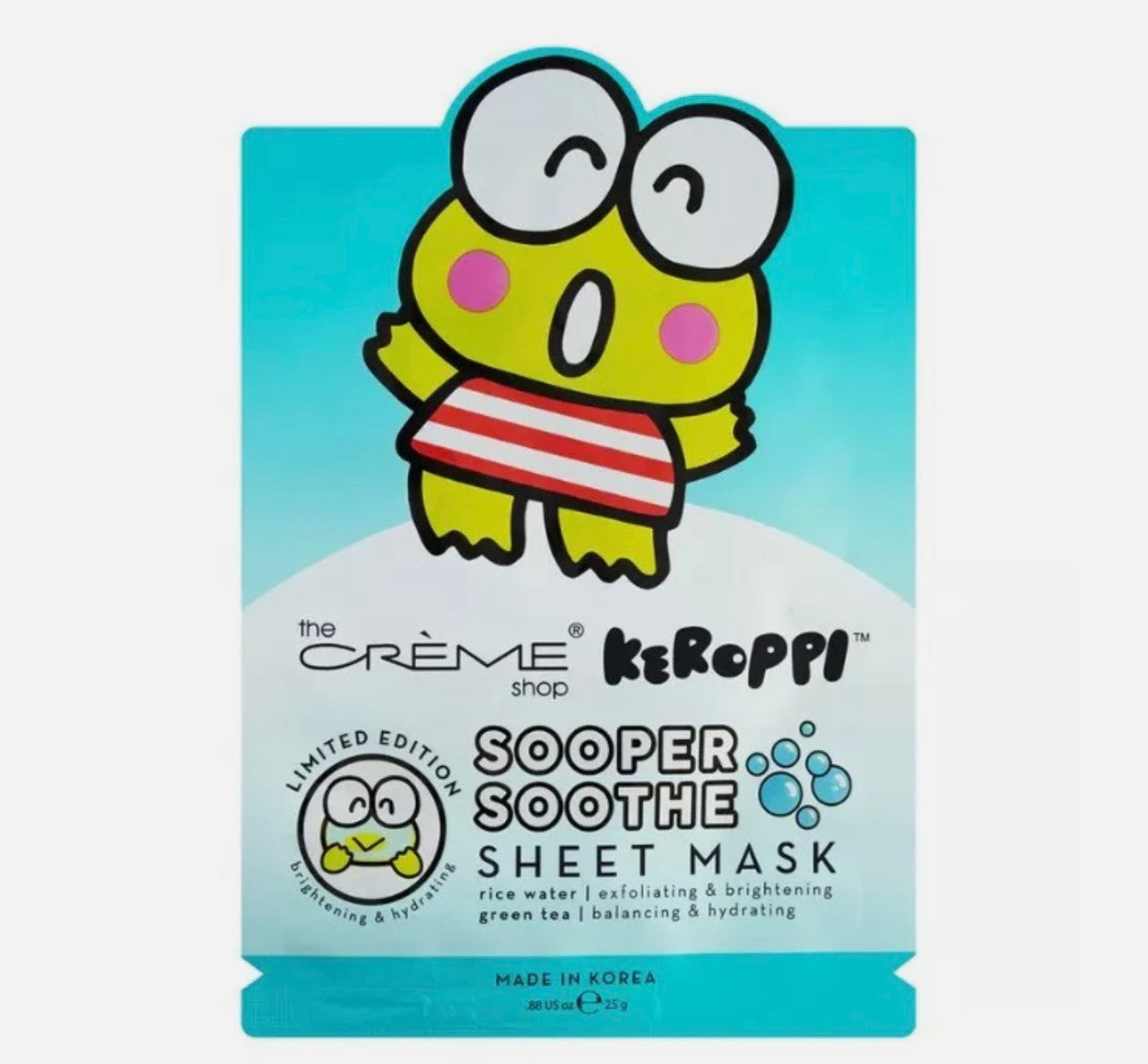 THE CREME SHOP Keroppi Sooper Soothe Sheet Mask (3 sheets)