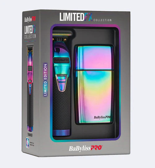 BaBylissPRO LimitedFX Iridescent Trimmer & Double-Foil Shaver Combo