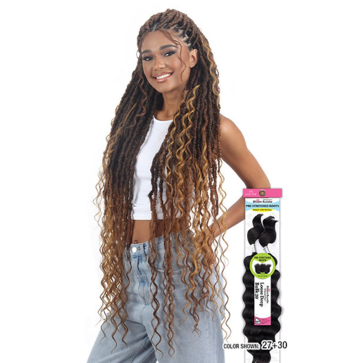 Mayde Beauty Synthetic Bloom Bundle Weave - Loose Deep Bulk 20”