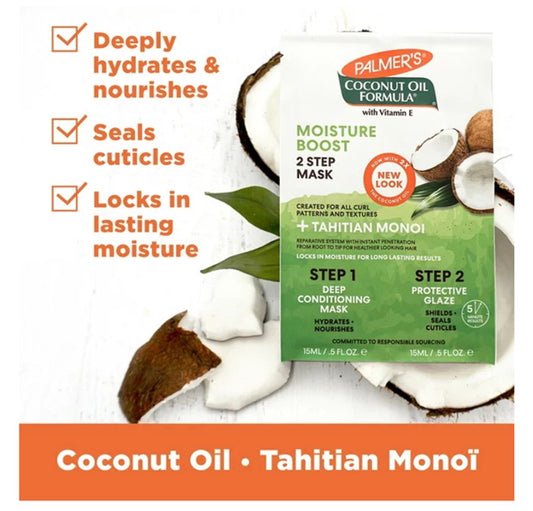 Palmers Coconut Oil Formula Moisture Boost 2-Step Mask (1 oz)