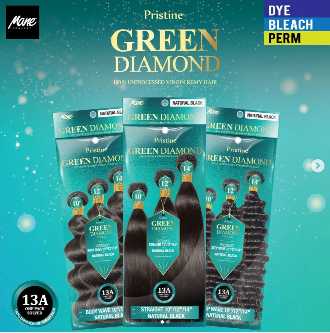 MANE CONCEPT Pristine 13A Green Diamond 100% Unprocessed Hair Multi Pack - Deep Wave