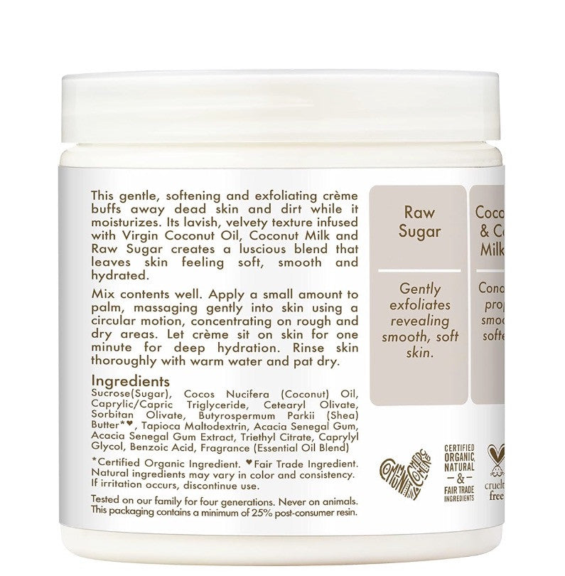 SheaMoisture 100% Extra Virgin Coconut Oil Daily Hydration Creme Sugar Scrub (8 oz)