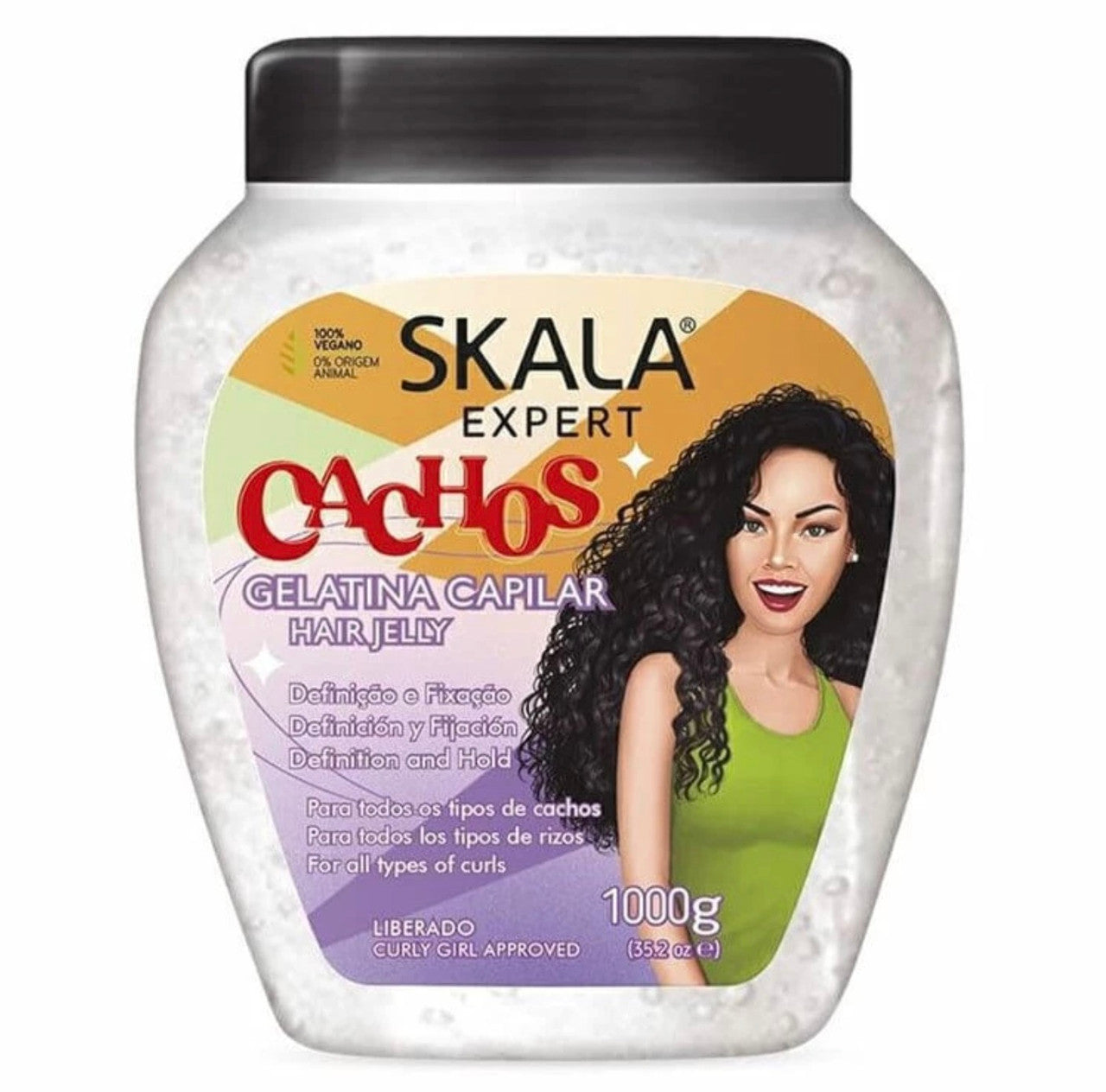 SKALA 100% Vegan Skala Expert Gelatina Capilar Cachos Hair Jelly (35.2oz)