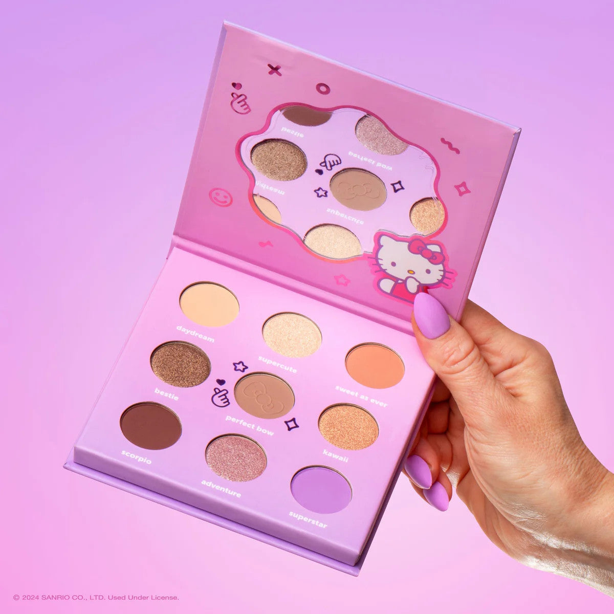 THE CREME SHOP Hello Kitty (Purple) Kawaii Cute Eyeshadow Palette