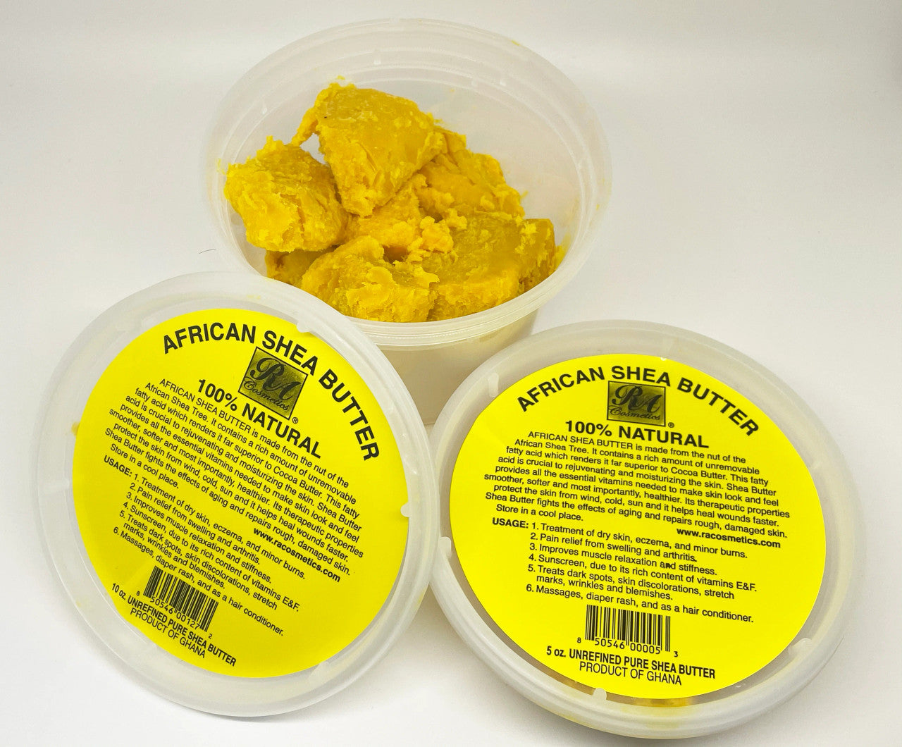 RA Cosmetics 100% Natural African Shea Butter (Yellow Chunky)