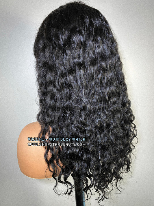 VOSSMI 100% Unprocessed Human Hair Wet & Wavy 13x5 Lace Wig - Sexy Water (16"-28") #Natural