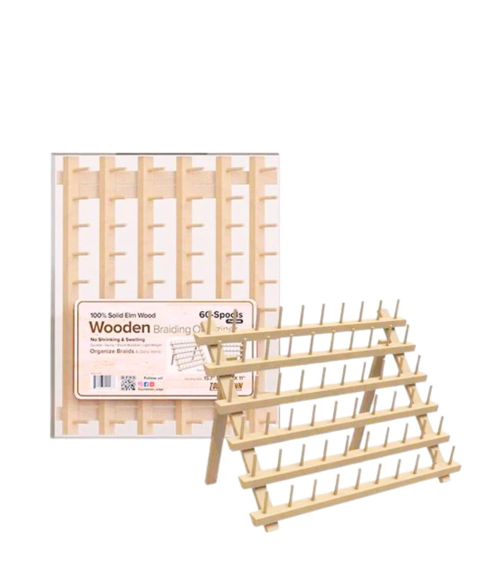 Touchdown Wooden Braiding Organizer 60 Spools