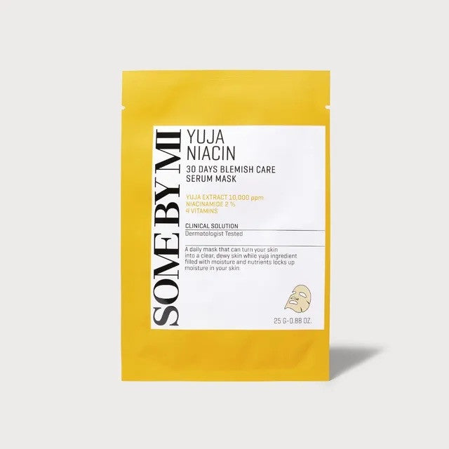 SOME BY MI Yuja Niacin 30 Day Blemish Care Serum Beauty Mask (1Sheet )