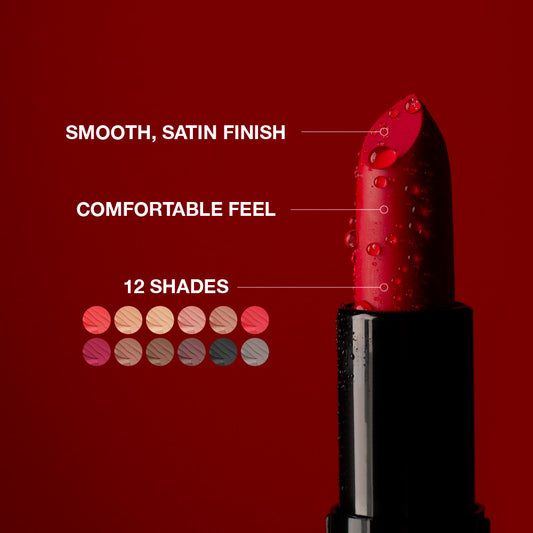 KISS New York Professional Richly Pigmented Satin Lipstick