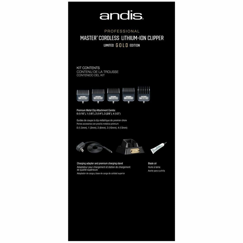 ANDIS Master Cordless Limited Edition Gold Clipper