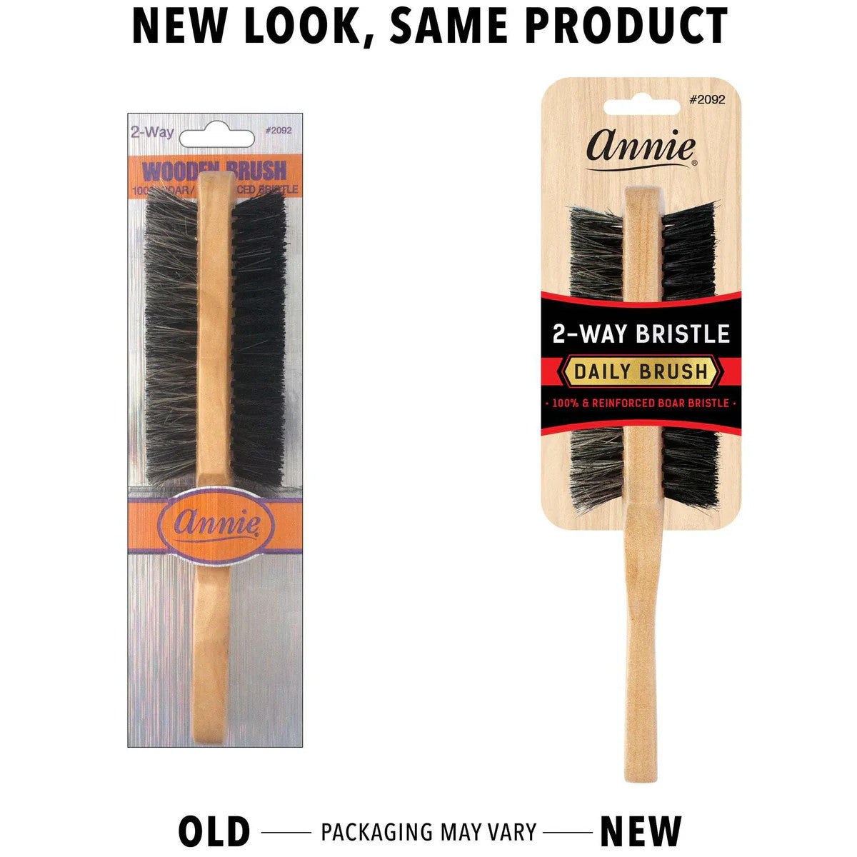 Annie Two Way 5 Row Soft and Hard Wooden Brush