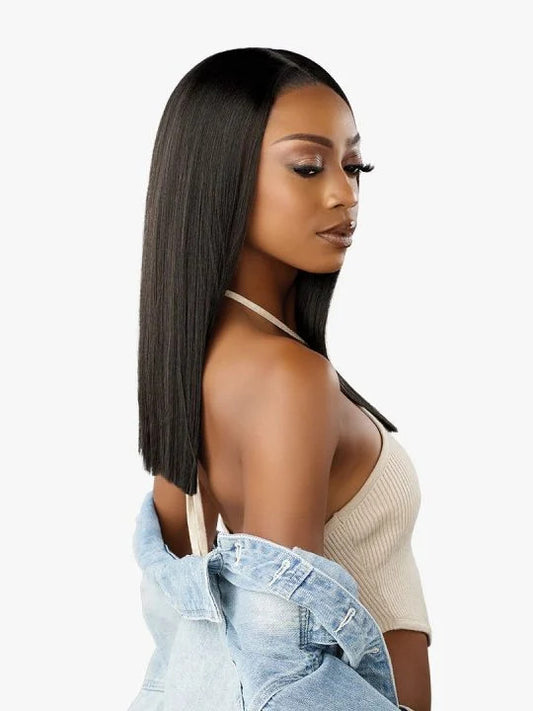 SENSATIONNEL Synthetic Curls Kinks N Co Glueless Kinky Edges - Y-PART KINKY SILK PRESSED 18″ - product image 2