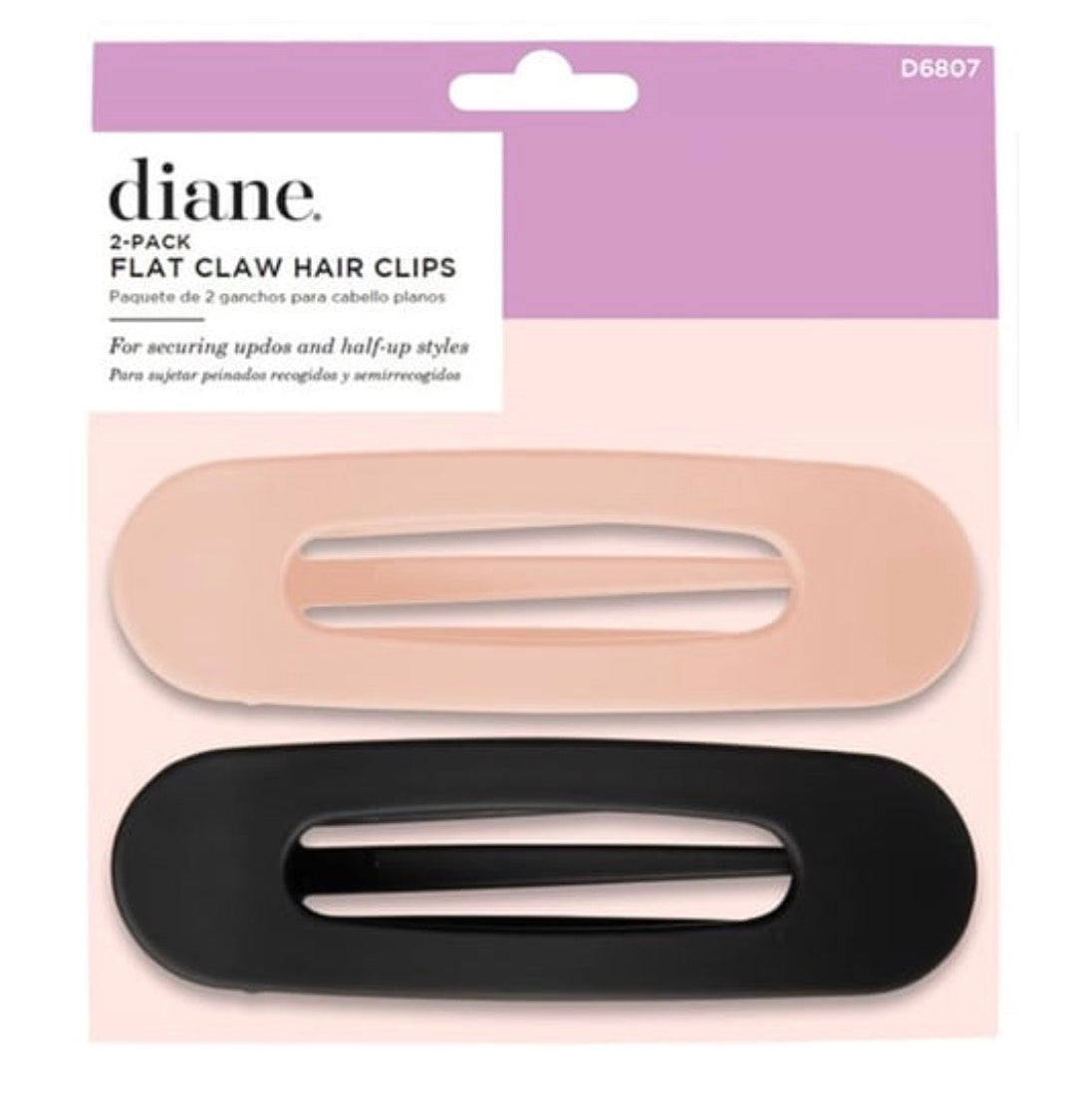 DIANE Claw Hair Clips (2 Pack) - Variant Flat Claw Clip (D6807)