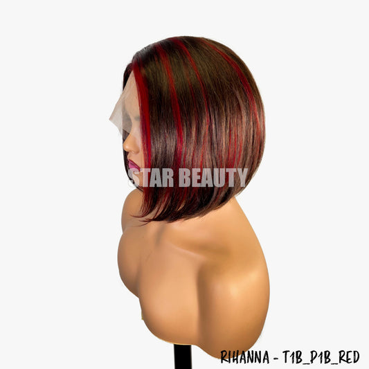Bellatique 100% Human Hair I-Part Lace Wig - RIHANNA (T1B/P1B/RED) - product image 2