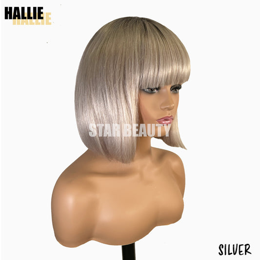Bellatique 100% Human Hair Full Wig - HALLIE (T1B/SILVER) - product image 2