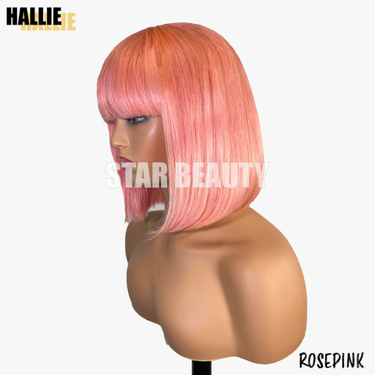 Bellatique 100% Human Hair Full Wig - HALLIE (ROSE PINK) - product image 2
