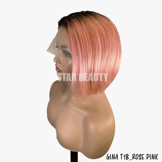 Bellatique 100% Human Hair I-Part Lace Wig - GINA (T1B/ROSE PINK) - product image 2