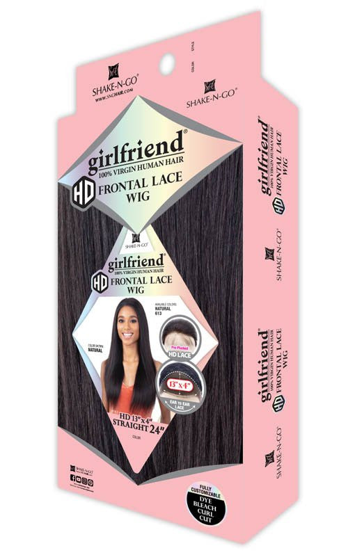 SHAKE N GO Girlfriend 100% Virgin Human Hair 13x4 HD Lace Front Wig - STRAIGHT 24" - product image 3