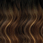 OUTRE HD Transparent Lace Front Wig - MARCELINA - Color DR Mocha Bronde Balayage swatch