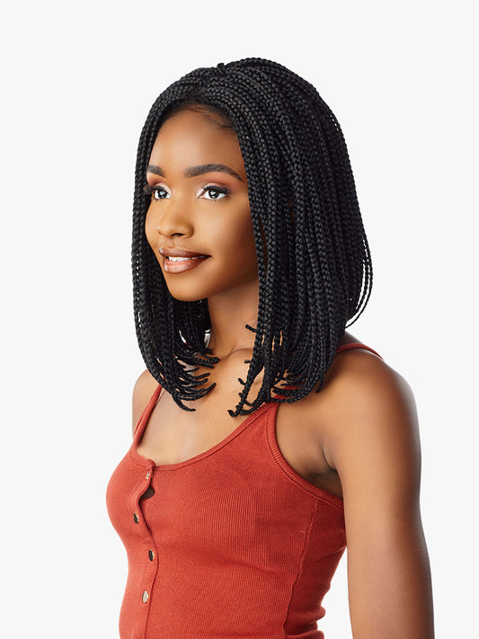 SENSATIONNEL Cloud 9 4X4 PART SWISS LACE Wig - BOX BRAID BOB - product image 2