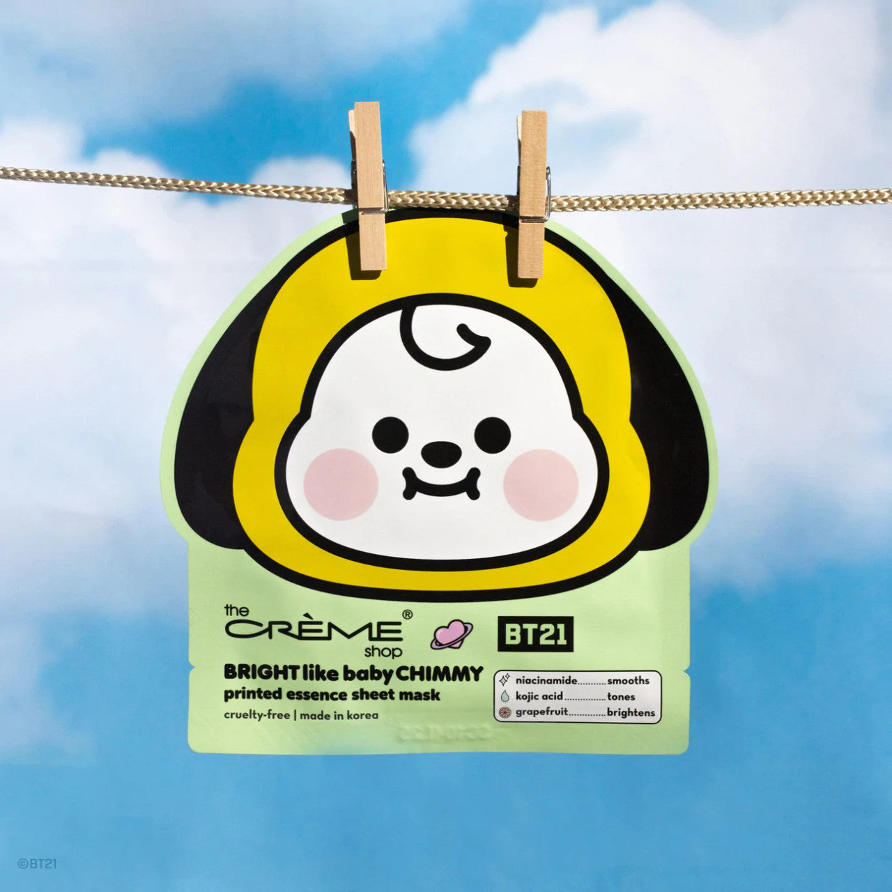 THE CREME SHOP BRIGHT Like Baby CHIMMY Printed Essence Sheet Mask