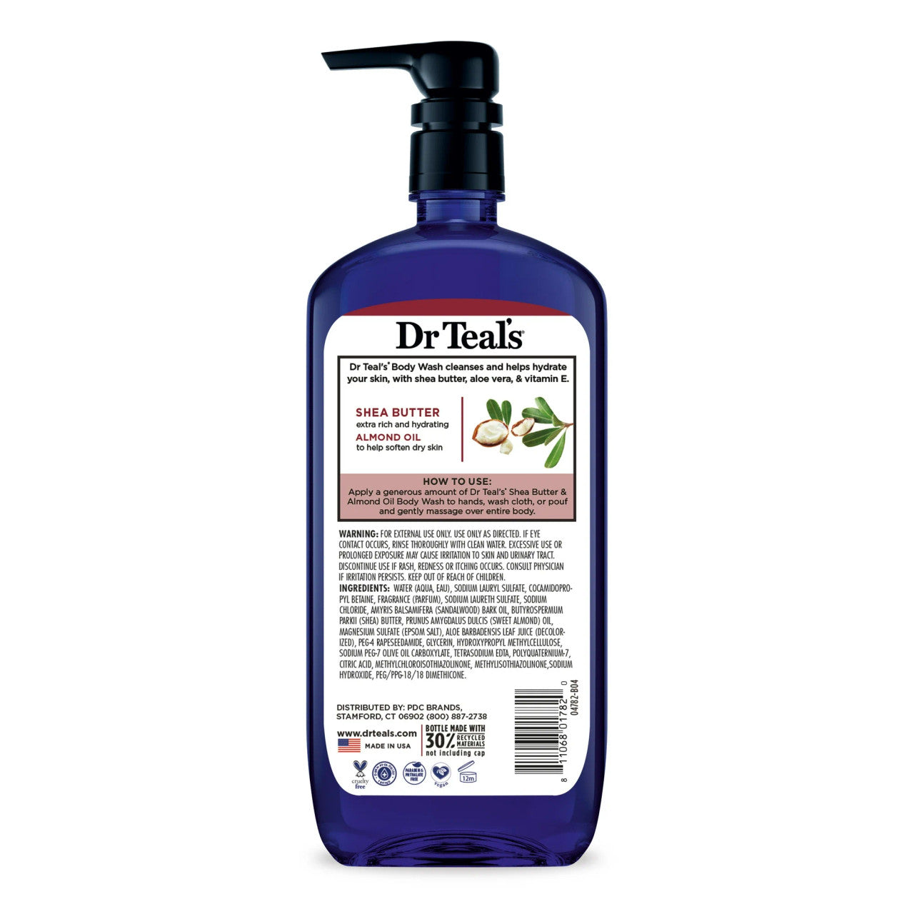 Dr. Teal's Shea Butter & Almond Oil Body Wash with Pure Epsom Salt (24oz)