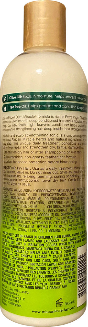 African Pride Olive Miracle Hair & Scalp Strengthening Leave-in Conditioner