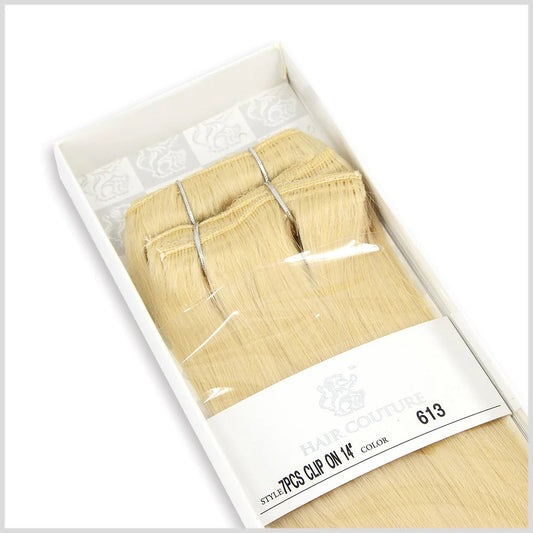 Hair Couture 100% Human Hair Extensions Lengths 7 piece Clip-ins