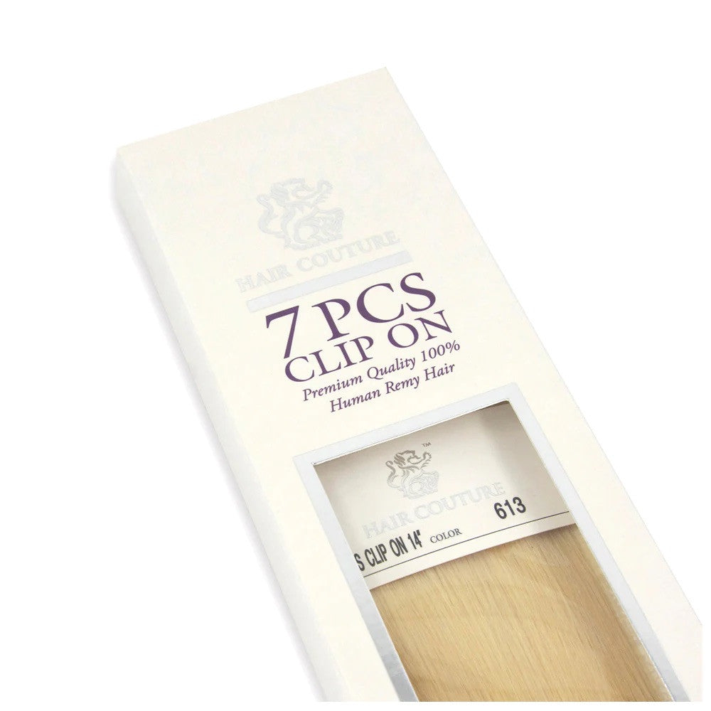 Hair Couture 100% Human Hair Extensions Lengths 7 piece Clip-ins