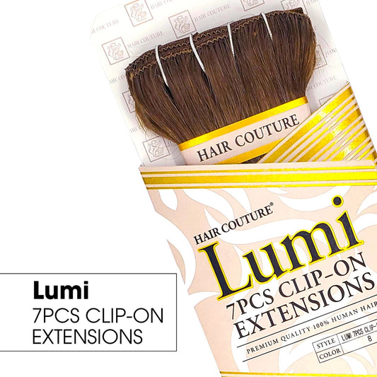 Hair Couture 100% Human Hair Extensions LUMI 7 piece Clip-ins